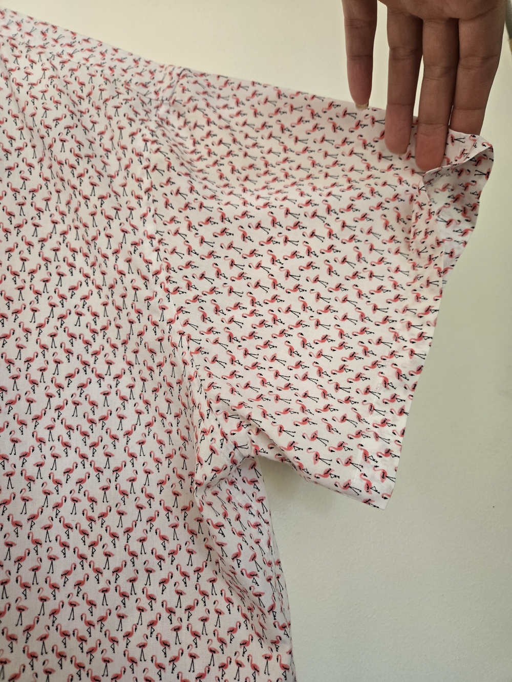 Slate & Stone White Short-Sleeve Button-Down Shirt with Red Micro Print - Picture 3 of 6